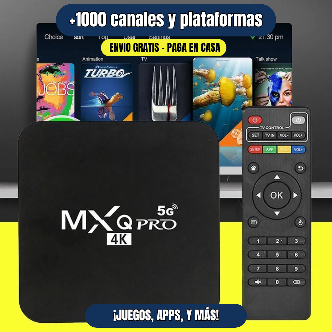 TV BOX + 1000 CANALES Y PLATAFORMAS